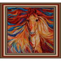 Рисунок для вышивания бисером MAGIK CRAFT "Радужный конь"